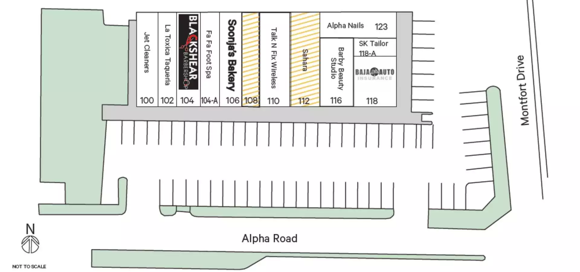 MONTFORT ALPHA SHOPPING CENTER MAP